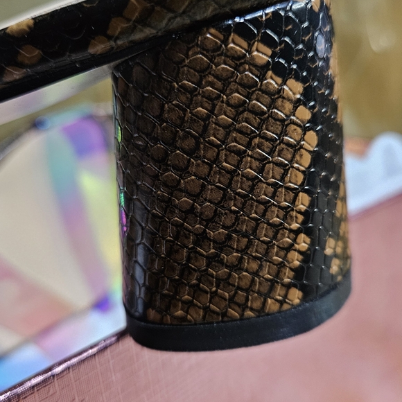 Iridescent Block Heel Mules. Size 13 - Picture 5 of 8